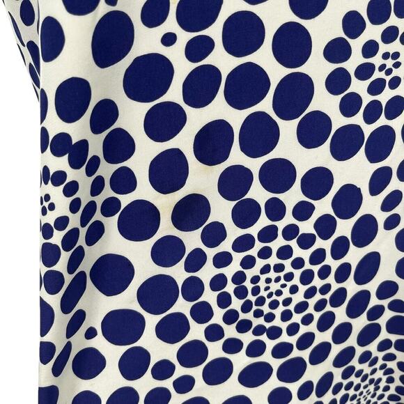Alice + Olivia Silk Mini Dress Polka Dot Blue White Racerback Small - Picture 6 of 9